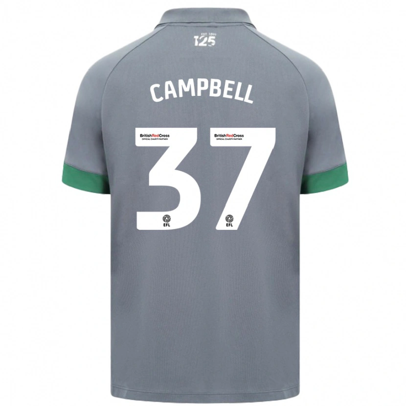 Danxen Mænd Vontae Daley-Campbell #37 Mørkegrå Udebane Spillertrøjer 2024/25 Trøje T-Shirt