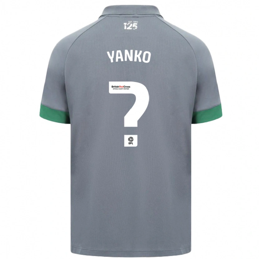 Danxen Mænd Nativ Yanko #0 Mørkegrå Udebane Spillertrøjer 2024/25 Trøje T-Shirt