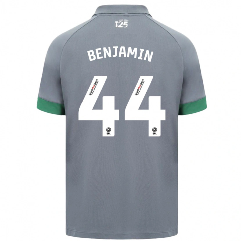 Danxen Mænd Xavier Benjamin #44 Mørkegrå Udebane Spillertrøjer 2024/25 Trøje T-Shirt