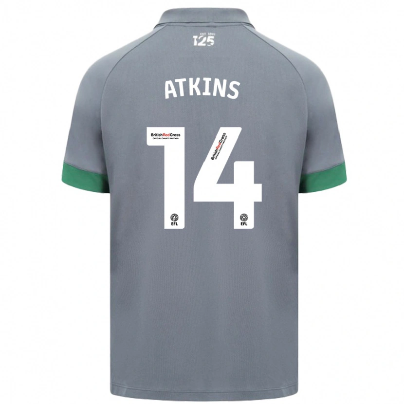 Danxen Mænd Zoe Atkins #14 Mørkegrå Udebane Spillertrøjer 2024/25 Trøje T-Shirt