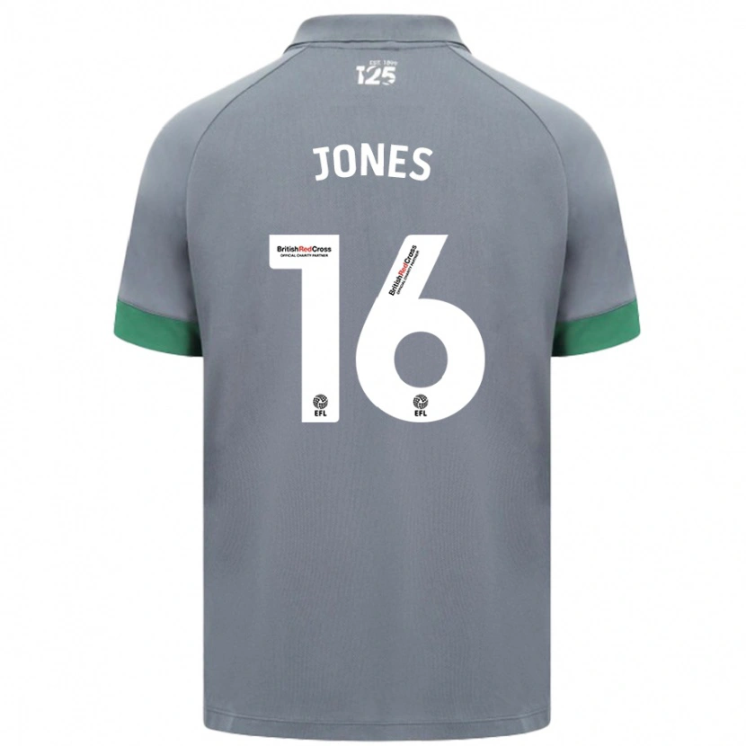 Danxen Mænd Ellie Jones #16 Mørkegrå Udebane Spillertrøjer 2024/25 Trøje T-Shirt
