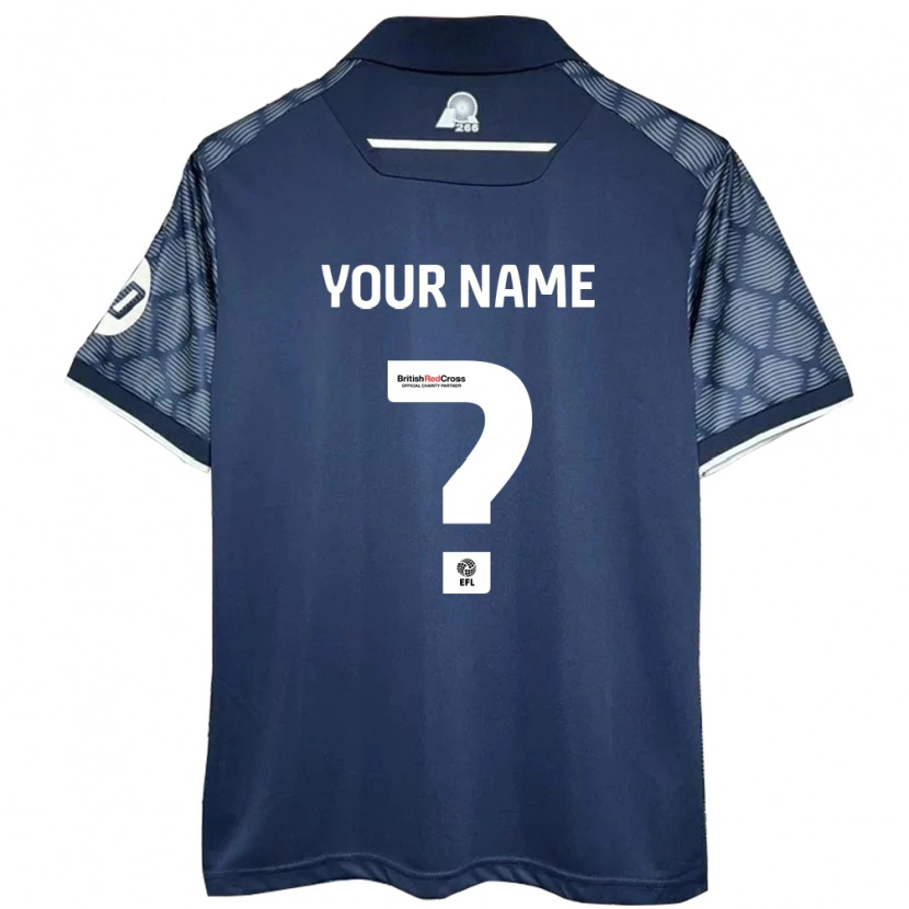 Danxen Mænd Dit Navn #0 Sort Udebane Spillertrøjer 2024/25 Trøje T-Shirt