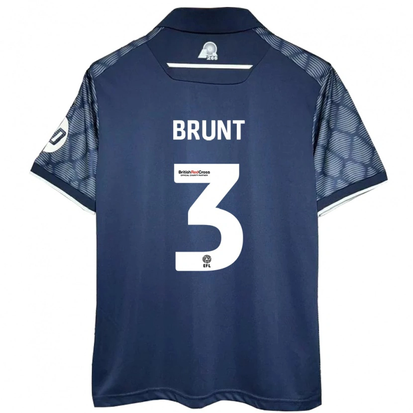 Danxen Mænd Lewis Brunt #3 Sort Udebane Spillertrøjer 2024/25 Trøje T-Shirt