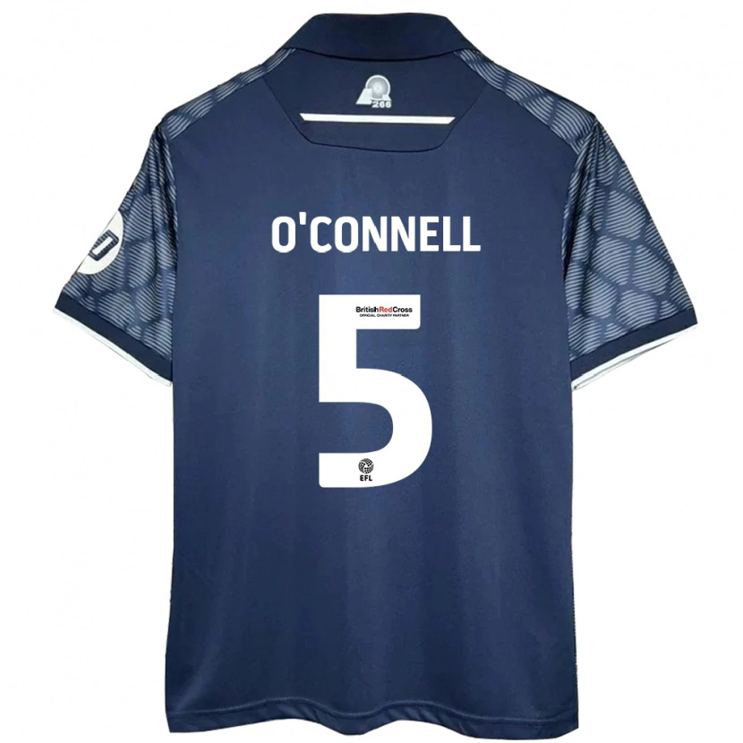 Danxen Mænd Eoghan O'connell #5 Sort Udebane Spillertrøjer 2024/25 Trøje T-Shirt