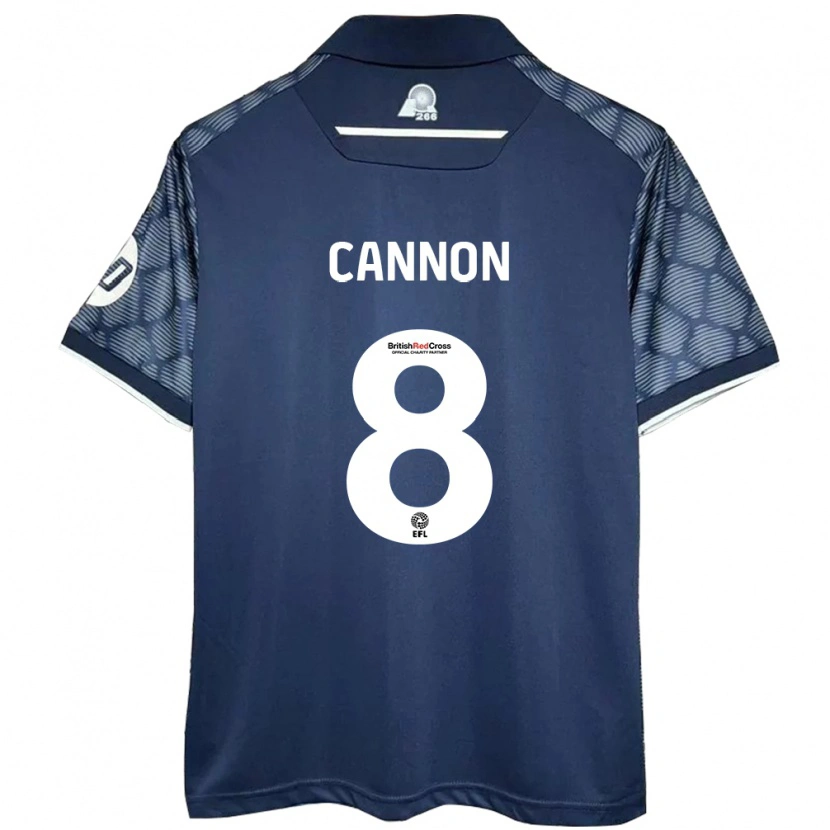 Danxen Mænd Andy Cannon #8 Sort Udebane Spillertrøjer 2024/25 Trøje T-Shirt