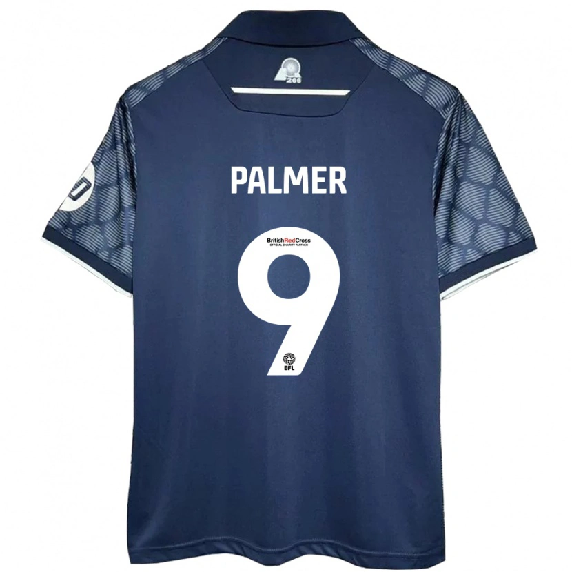 Danxen Mænd Ollie Palmer #9 Sort Udebane Spillertrøjer 2024/25 Trøje T-Shirt