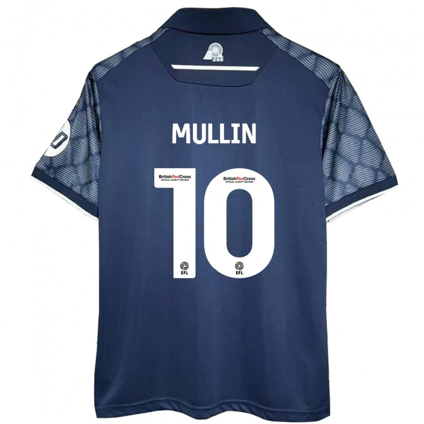 Danxen Mænd Paul Mullin #10 Sort Udebane Spillertrøjer 2024/25 Trøje T-Shirt