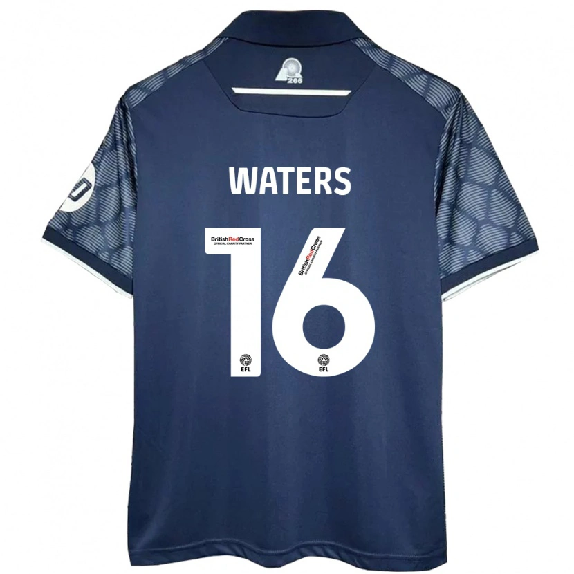 Danxen Mænd Billy Waters #16 Sort Udebane Spillertrøjer 2024/25 Trøje T-Shirt