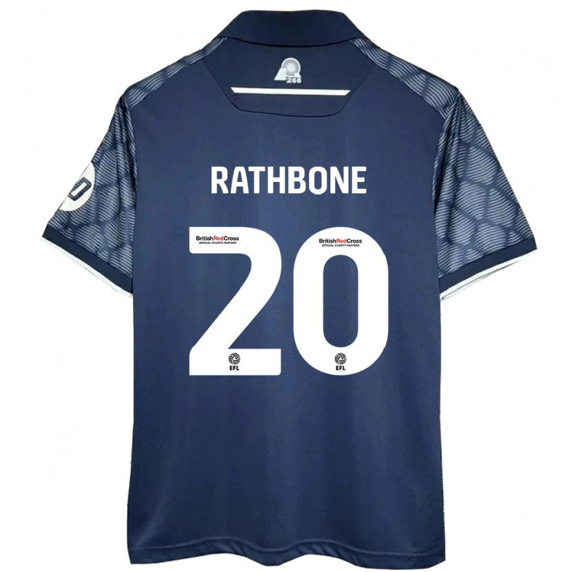 Danxen Mænd Ollie Rathbone #20 Sort Udebane Spillertrøjer 2024/25 Trøje T-Shirt
