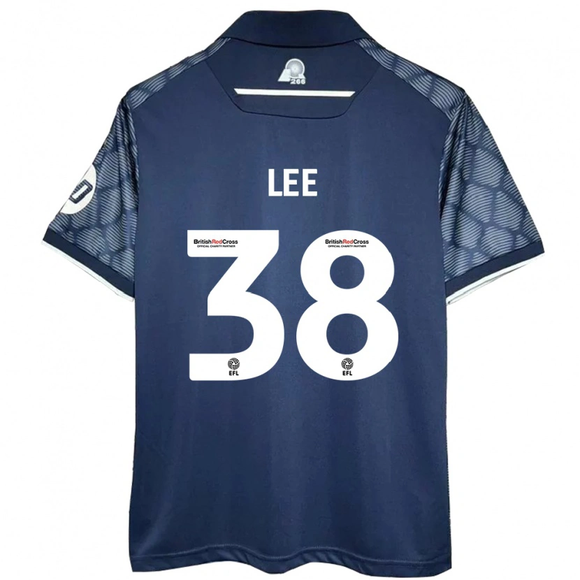Danxen Mænd Elliot Lee #38 Sort Udebane Spillertrøjer 2024/25 Trøje T-Shirt
