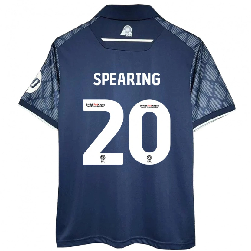 Danxen Mænd Natasha Spearing #20 Sort Udebane Spillertrøjer 2024/25 Trøje T-Shirt
