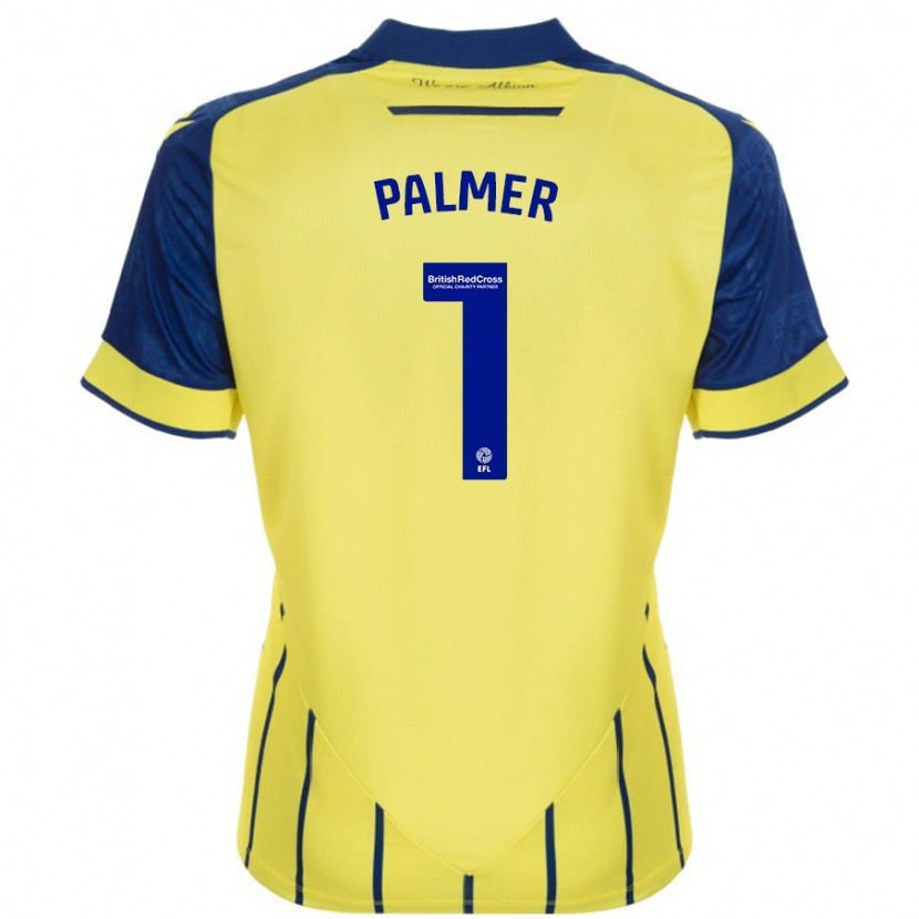 Danxen Mænd Alex Palmer #1 Gul Blå Udebane Spillertrøjer 2024/25 Trøje T-Shirt