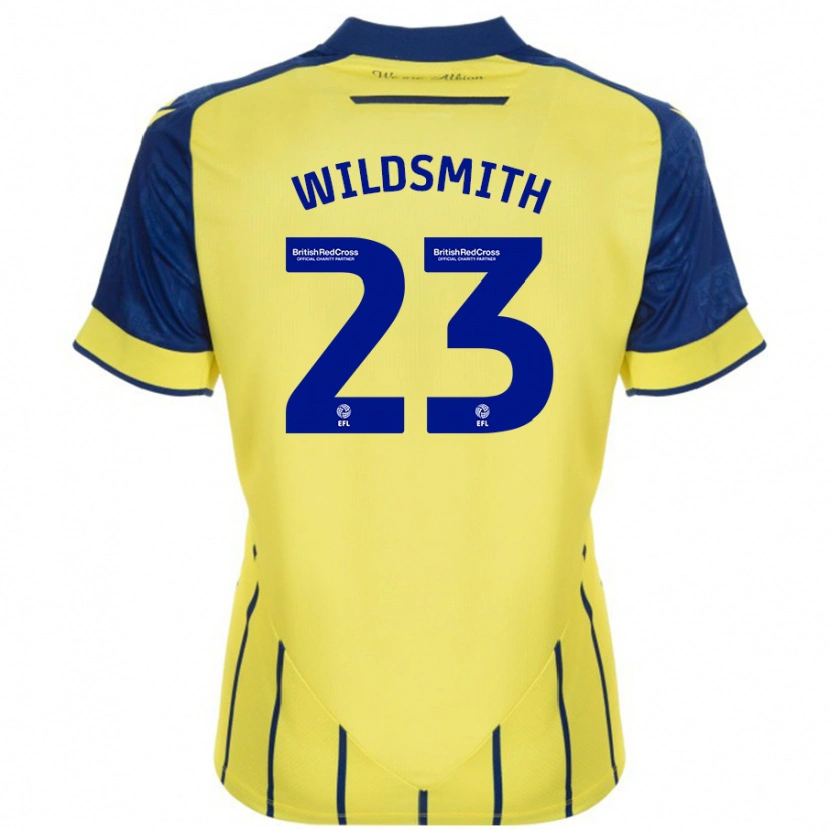 Danxen Mænd Joe Wildsmith #23 Gul Blå Udebane Spillertrøjer 2024/25 Trøje T-Shirt
