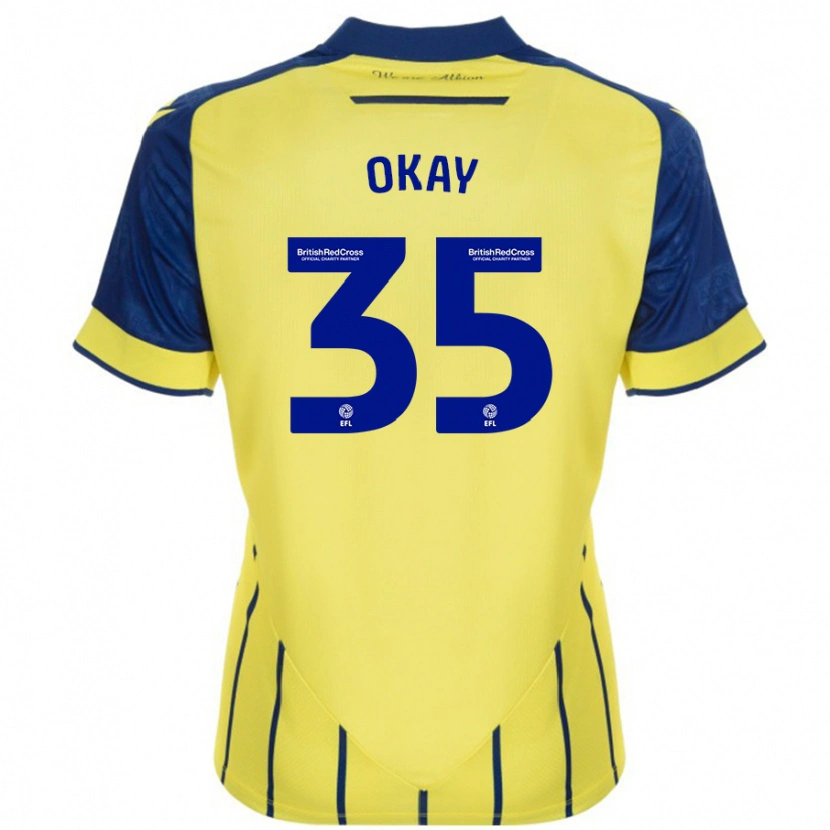 Danxen Mænd Okay Yokuşlu #35 Gul Blå Udebane Spillertrøjer 2024/25 Trøje T-Shirt