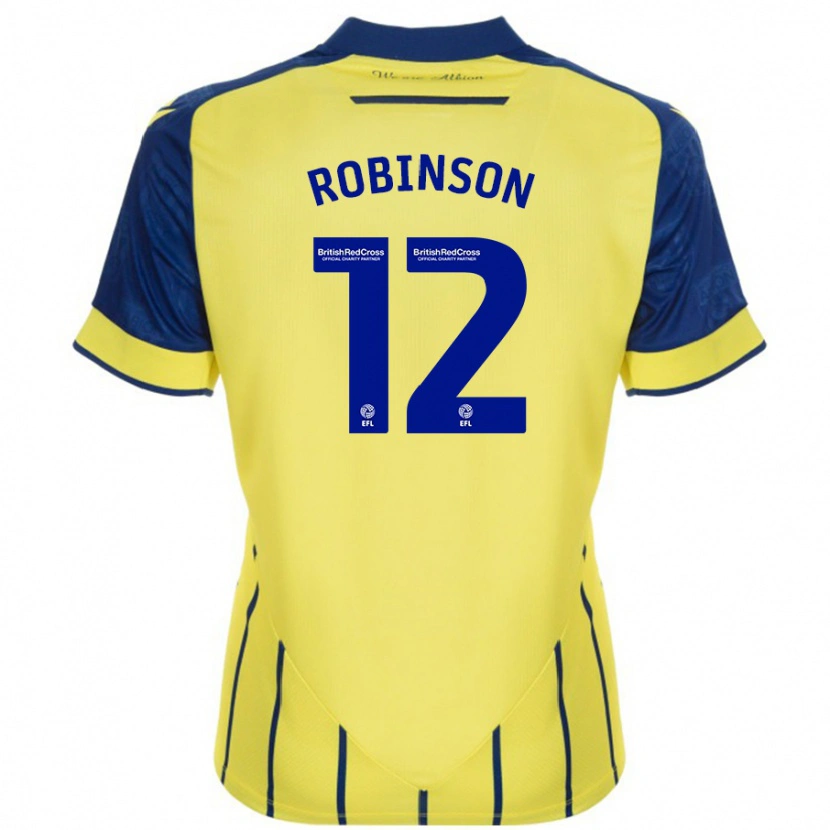 Danxen Mænd Leanne Robinson #12 Gul Blå Udebane Spillertrøjer 2024/25 Trøje T-Shirt