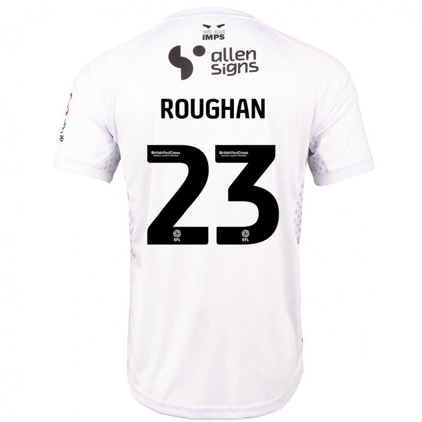 Danxen Mænd Sean Roughan #23 Rød Hvid Udebane Spillertrøjer 2024/25 Trøje T-Shirt