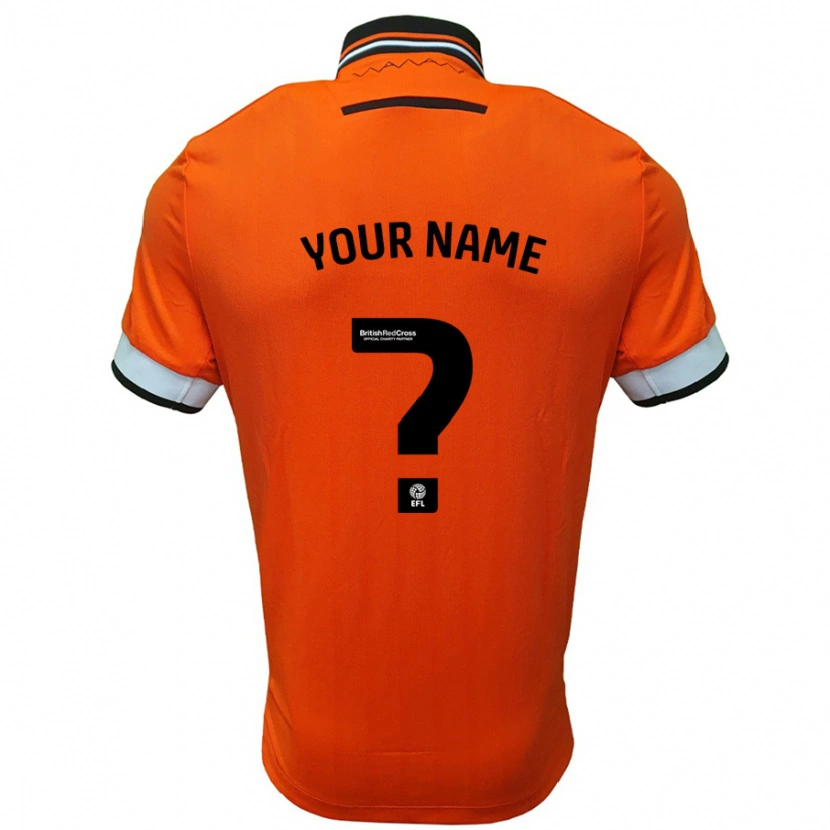 Danxen Mænd Dit Navn #0 Orange Hvid Udebane Spillertrøjer 2024/25 Trøje T-Shirt
