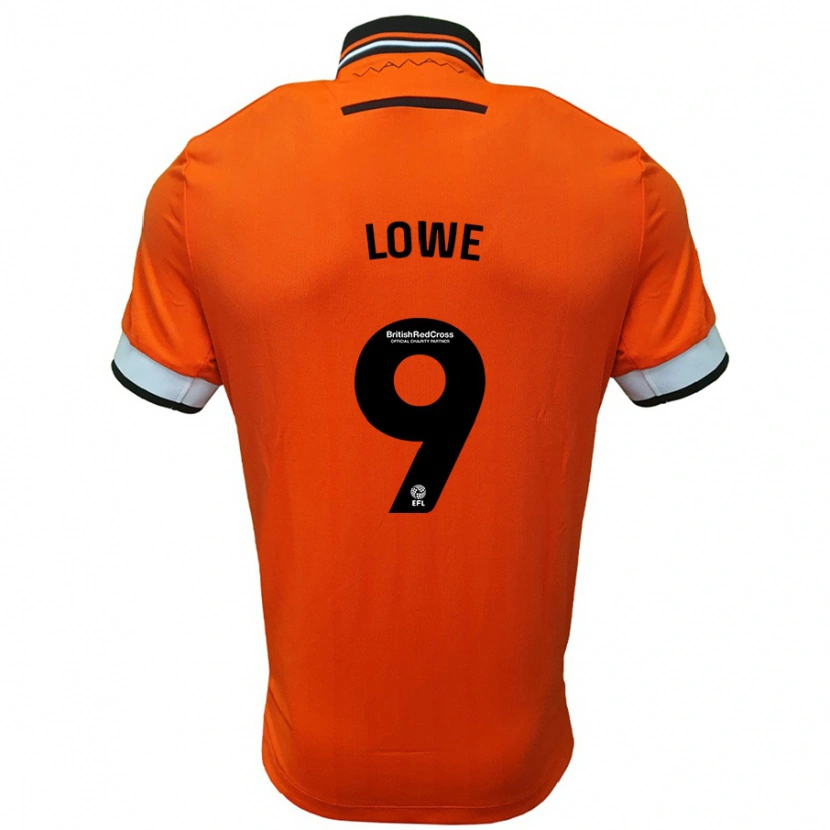 Danxen Mænd Jamal Lowe #9 Orange Hvid Udebane Spillertrøjer 2024/25 Trøje T-Shirt