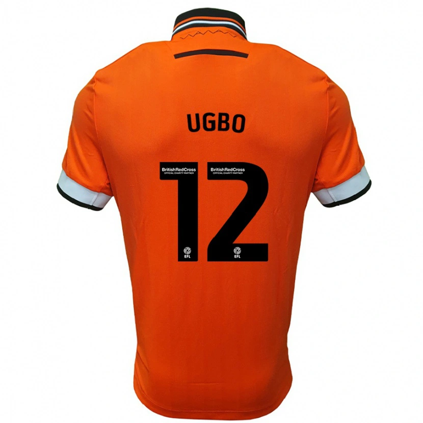Danxen Mænd Iké Ugbo #12 Orange Hvid Udebane Spillertrøjer 2024/25 Trøje T-Shirt