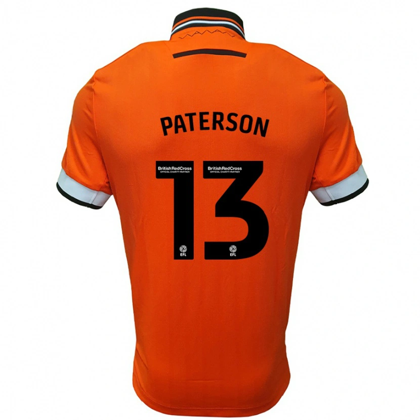 Danxen Mænd Callum Paterson #13 Orange Hvid Udebane Spillertrøjer 2024/25 Trøje T-Shirt