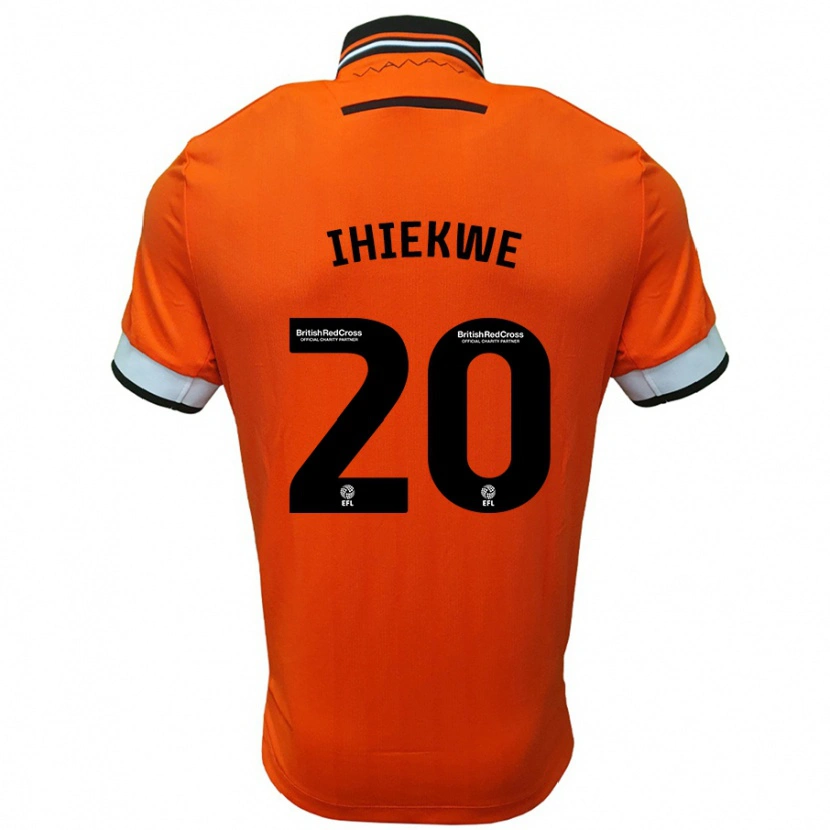 Danxen Mænd Michael Ihiekwe #20 Orange Hvid Udebane Spillertrøjer 2024/25 Trøje T-Shirt