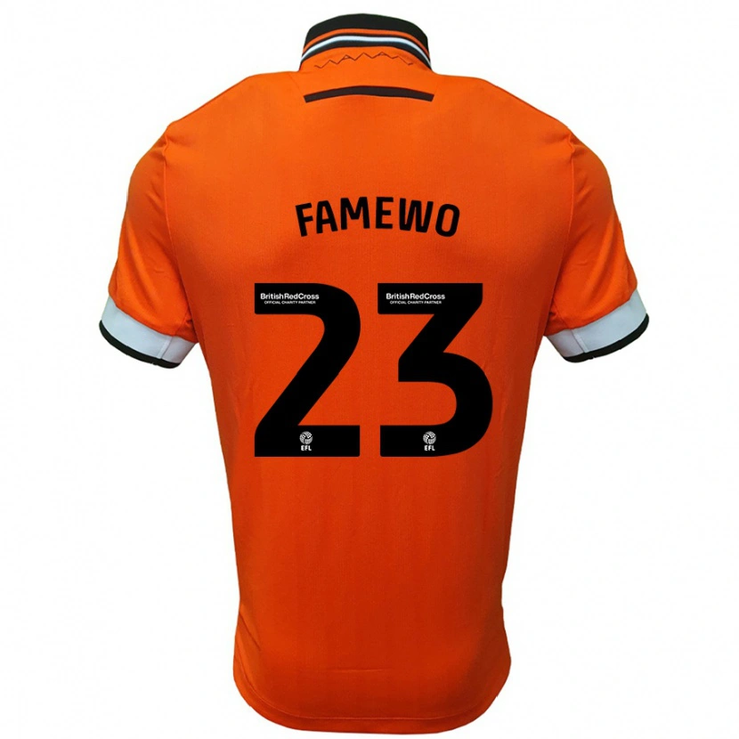 Danxen Mænd Akin Famewo #23 Orange Hvid Udebane Spillertrøjer 2024/25 Trøje T-Shirt
