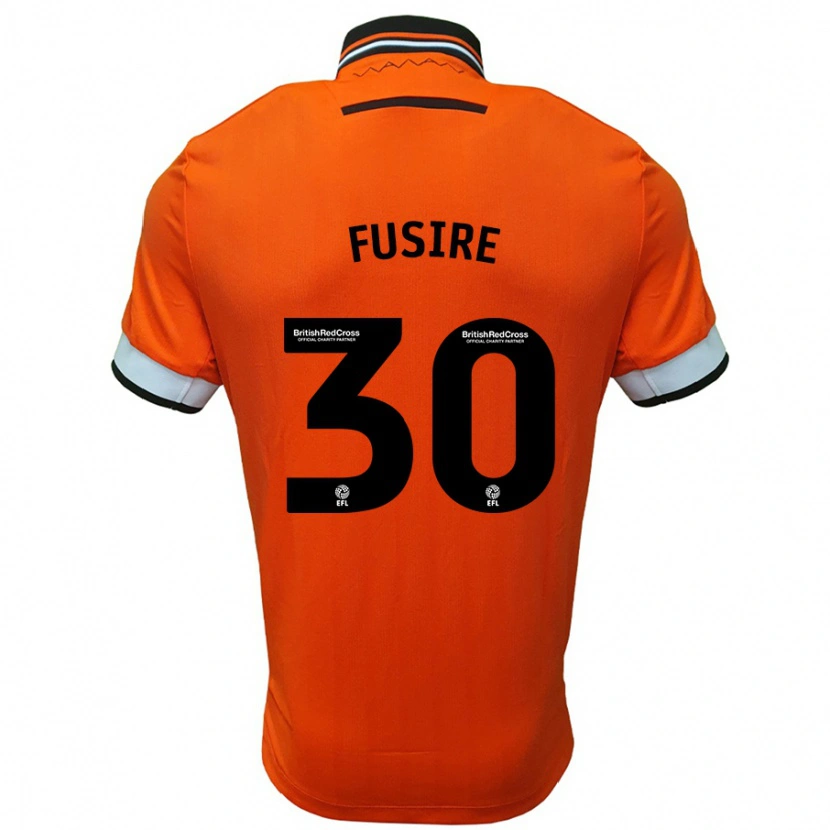 Danxen Mænd Sean Fusire #30 Orange Hvid Udebane Spillertrøjer 2024/25 Trøje T-Shirt