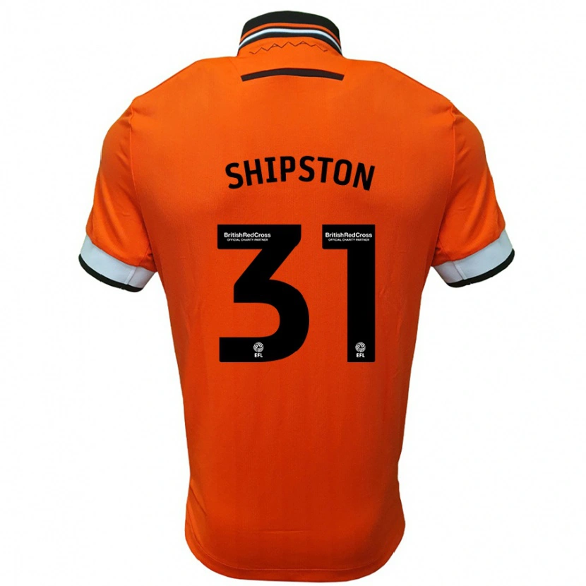 Danxen Mænd Rio Shipston #31 Orange Hvid Udebane Spillertrøjer 2024/25 Trøje T-Shirt