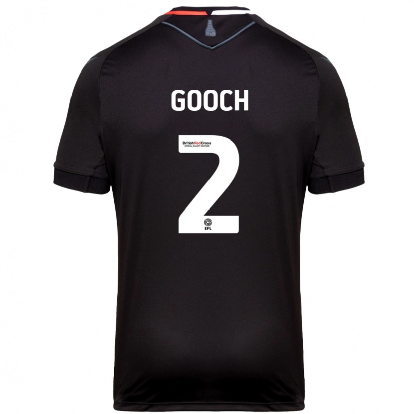 Danxen Mænd Lynden Gooch #2 Sort Udebane Spillertrøjer 2024/25 Trøje T-Shirt