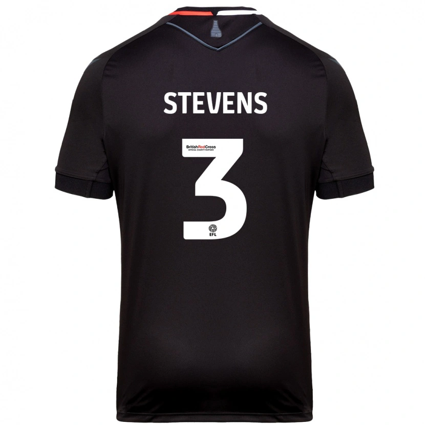 Danxen Mænd Enda Stevens #3 Sort Udebane Spillertrøjer 2024/25 Trøje T-Shirt