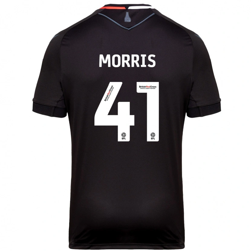 Danxen Mænd Scott Morris #41 Sort Udebane Spillertrøjer 2024/25 Trøje T-Shirt