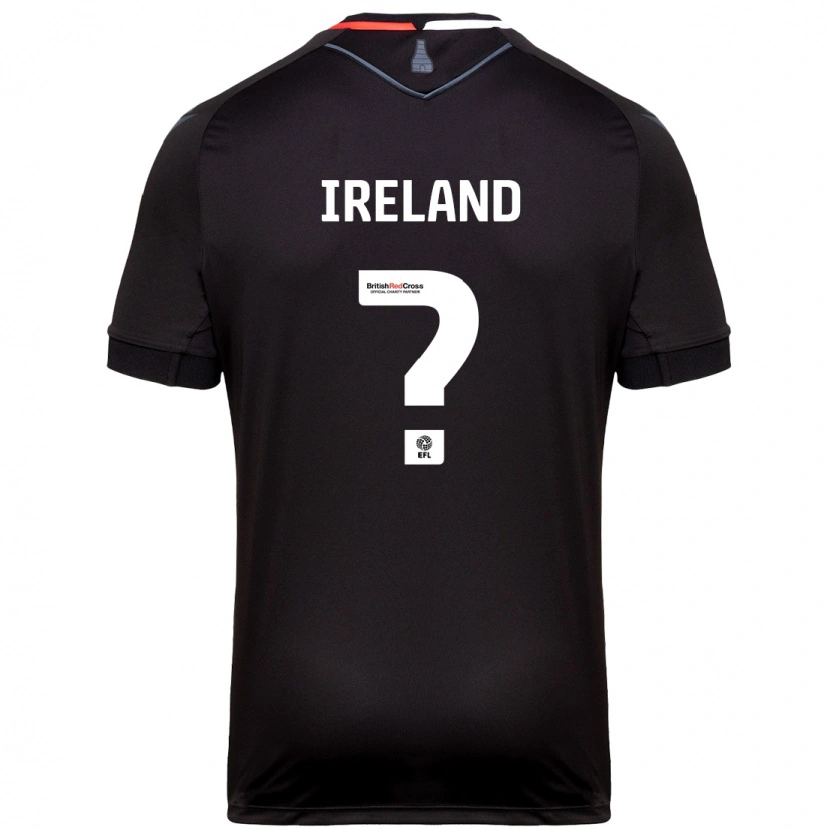 Danxen Mænd Joshua Ireland #0 Sort Udebane Spillertrøjer 2024/25 Trøje T-Shirt