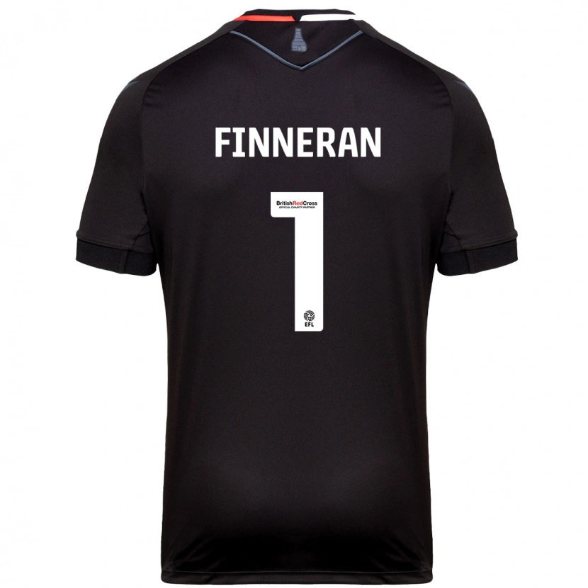 Danxen Mænd Ellie Finneran #1 Sort Udebane Spillertrøjer 2024/25 Trøje T-Shirt