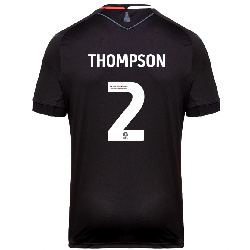 Danxen Mænd Sophie Thompson #2 Sort Udebane Spillertrøjer 2024/25 Trøje T-Shirt