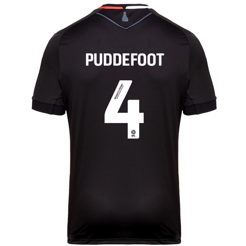 Danxen Mænd Danielle Puddefoot #4 Sort Udebane Spillertrøjer 2024/25 Trøje T-Shirt