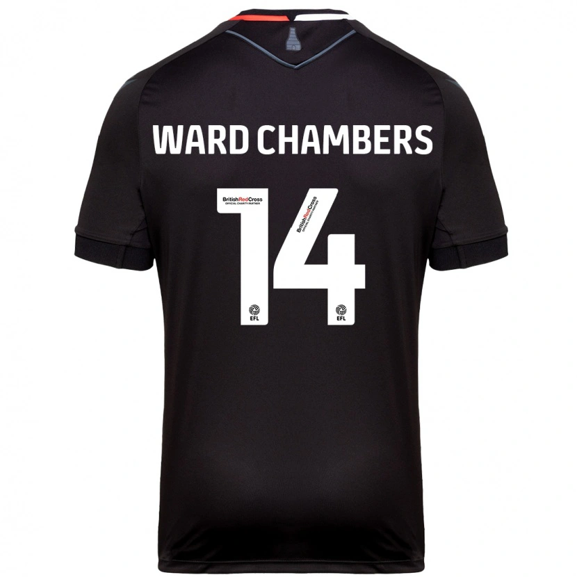 Danxen Mænd Courtnay Ward-Chambers #14 Sort Udebane Spillertrøjer 2024/25 Trøje T-Shirt