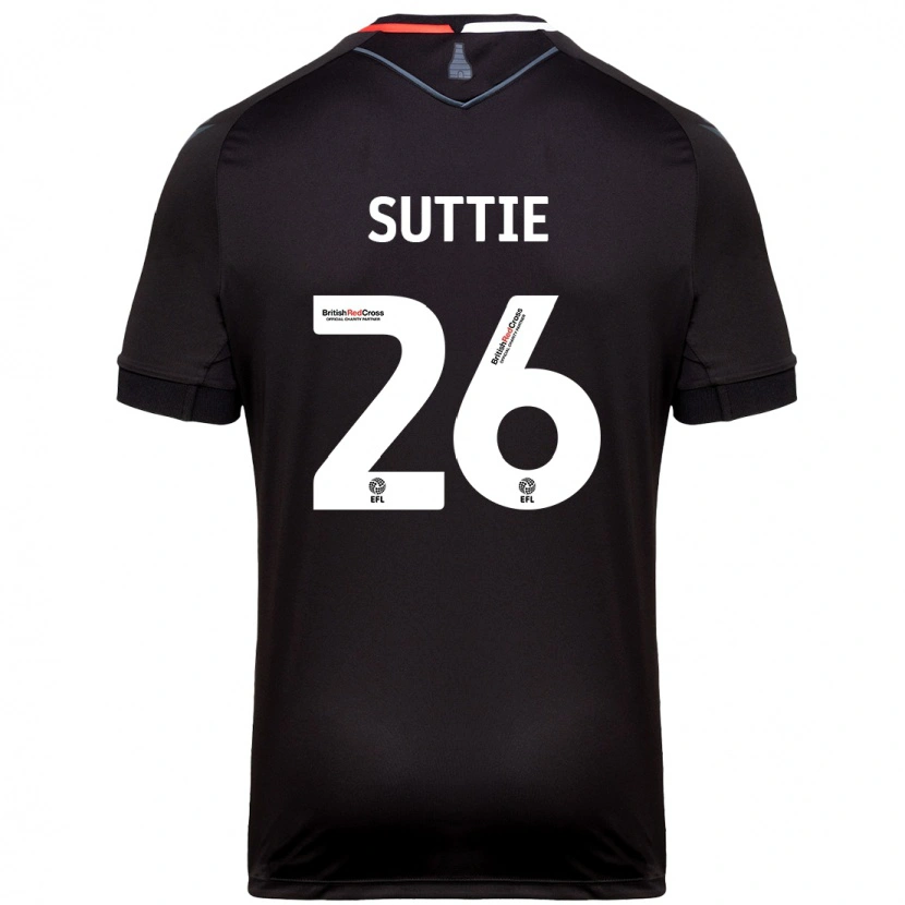 Danxen Mænd Arabella Suttie #26 Sort Udebane Spillertrøjer 2024/25 Trøje T-Shirt