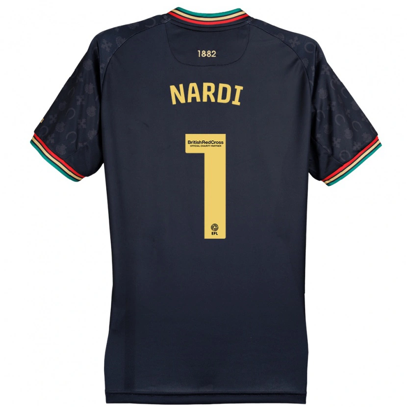 Danxen Mænd Paul Nardi #1 Mørk Marineblå Udebane Spillertrøjer 2024/25 Trøje T-Shirt