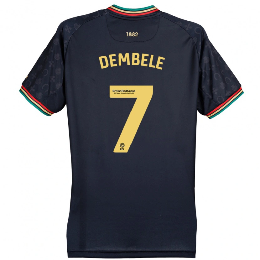 Danxen Mænd Karamoko Dembélé #7 Mørk Marineblå Udebane Spillertrøjer 2024/25 Trøje T-Shirt