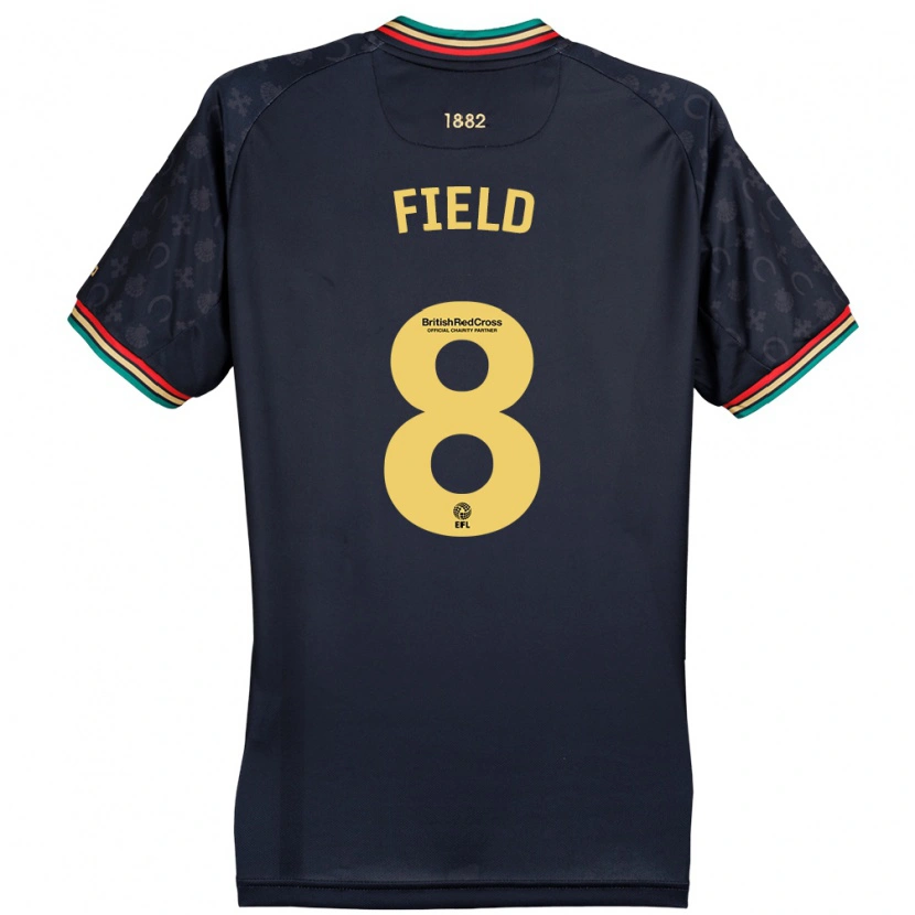 Danxen Mænd Sam Field #8 Mørk Marineblå Udebane Spillertrøjer 2024/25 Trøje T-Shirt