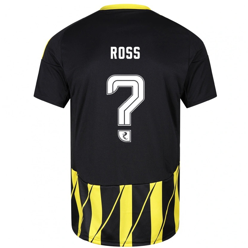 Danxen Mænd Dylan Ross #0 Sort Gul Udebane Spillertrøjer 2024/25 Trøje T-Shirt