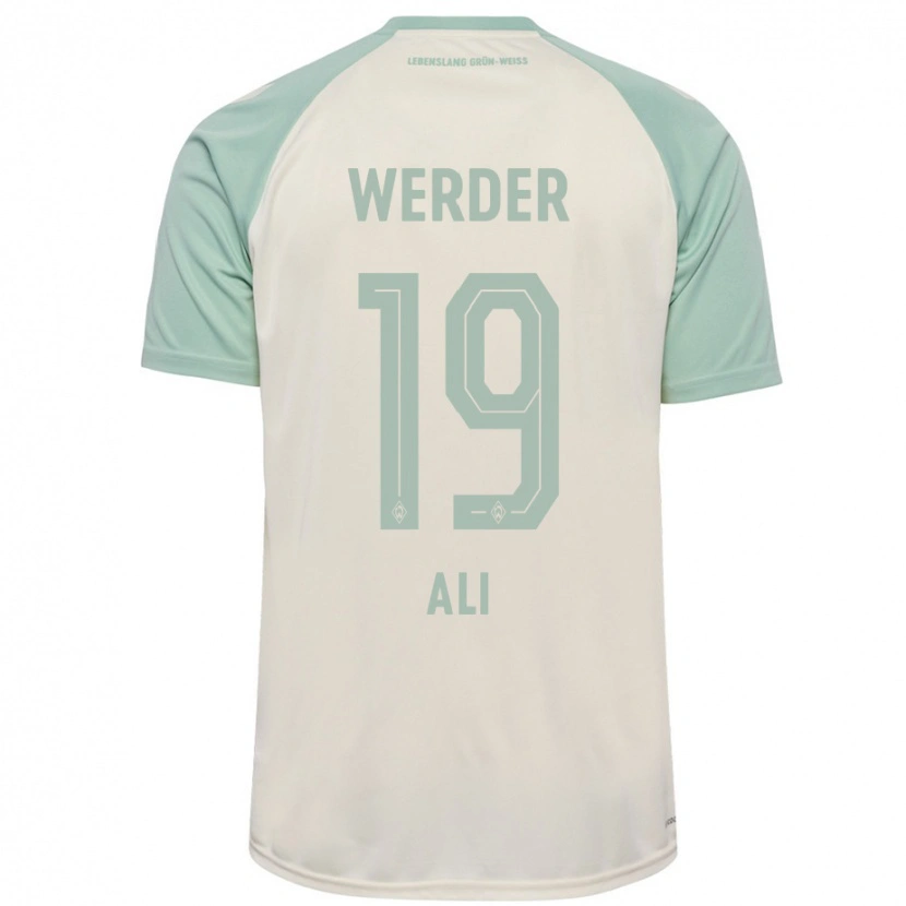 Danxen Mænd Rok Ali #19 Råhvid Lysegrøn Udebane Spillertrøjer 2024/25 Trøje T-Shirt