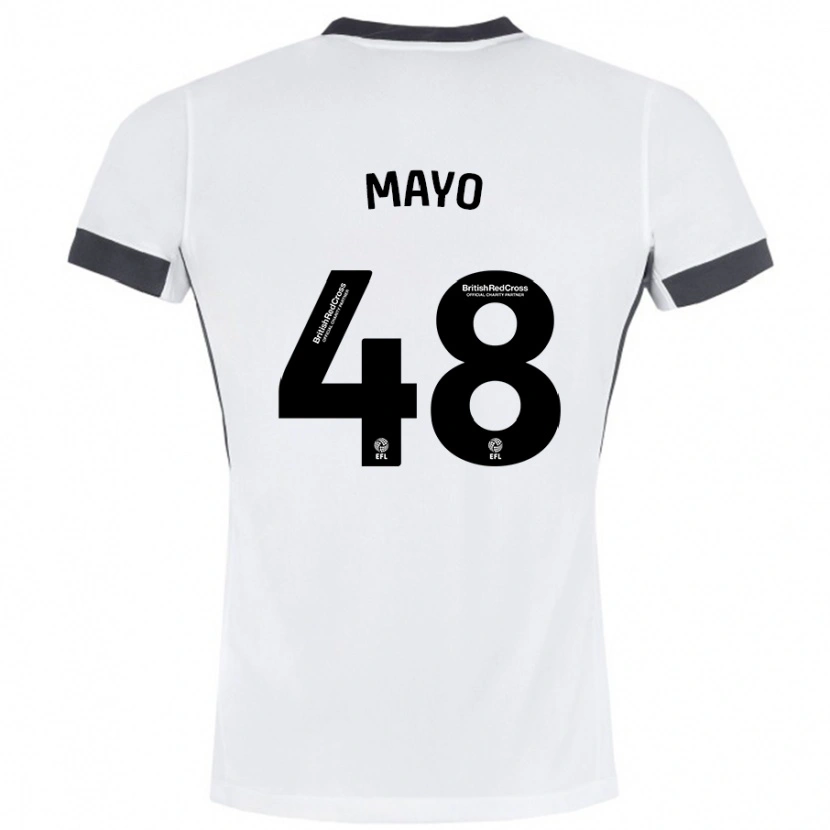 Danxen Mænd Bradley Mayo #48 Hvid Sort Udebane Spillertrøjer 2024/25 Trøje T-Shirt