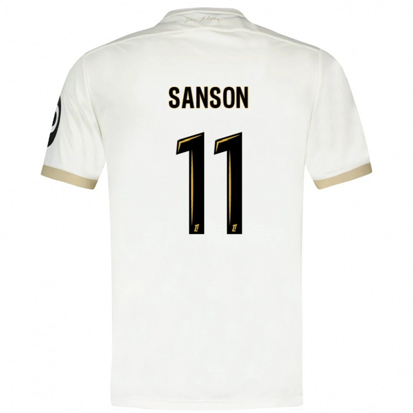 Danxen Mænd Morgan Sanson #11 Hvidguld Udebane Spillertrøjer 2024/25 Trøje T-Shirt