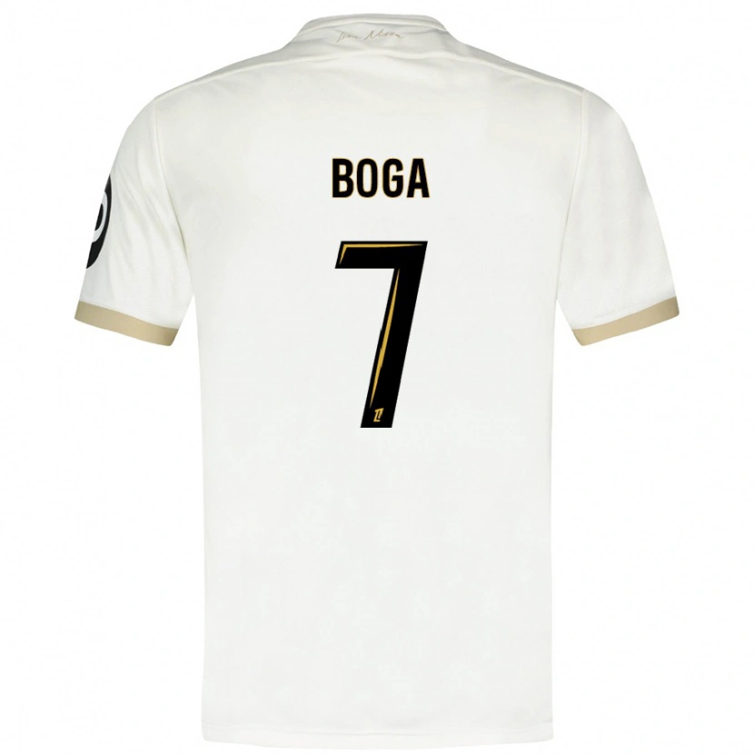 Danxen Mænd Jérémie Boga #7 Hvidguld Udebane Spillertrøjer 2024/25 Trøje T-Shirt