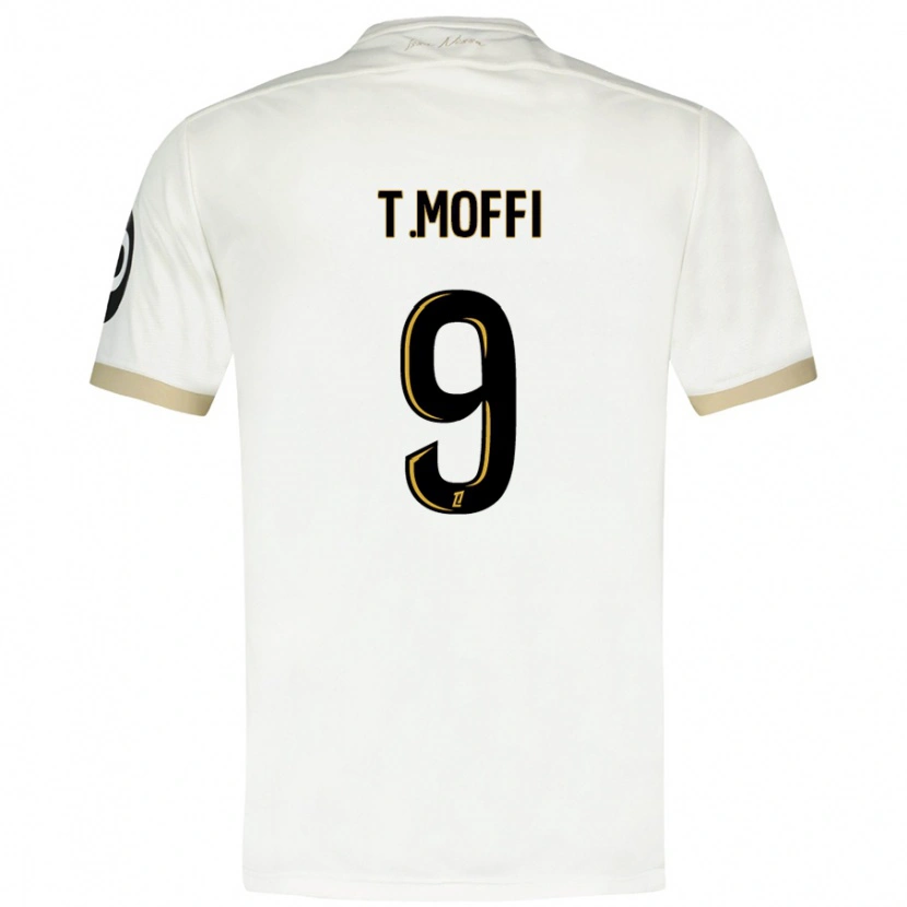 Danxen Mænd Terem Moffi #9 Hvidguld Udebane Spillertrøjer 2024/25 Trøje T-Shirt