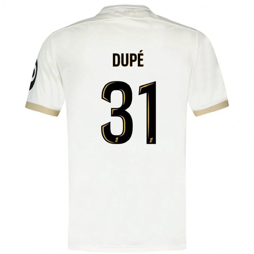 Danxen Mænd Maxime Dupé #31 Hvidguld Udebane Spillertrøjer 2024/25 Trøje T-Shirt