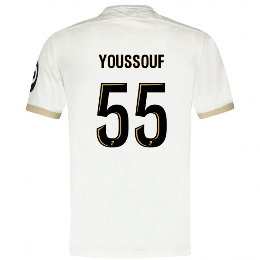 Danxen Mænd Youssouf Ndayishimiye #55 Hvidguld Udebane Spillertrøjer 2024/25 Trøje T-Shirt