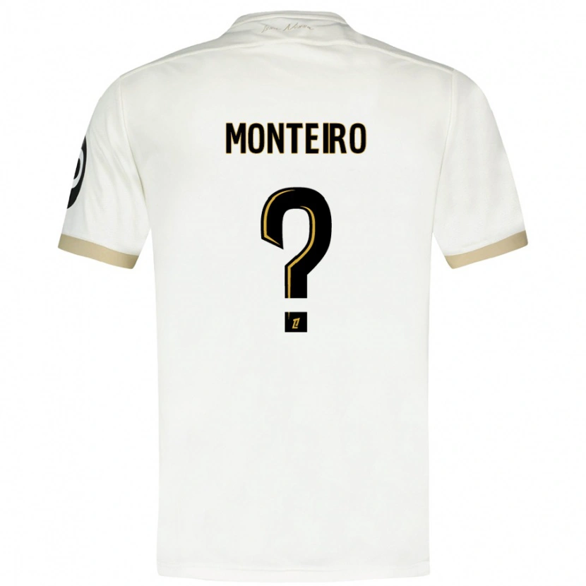 Danxen Mænd Laurenzo Monteiro #0 Hvidguld Udebane Spillertrøjer 2024/25 Trøje T-Shirt