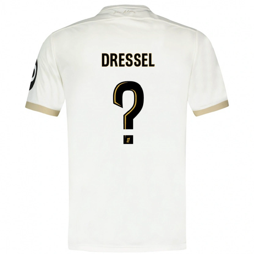 Danxen Mænd Charlie Dressel #0 Hvidguld Udebane Spillertrøjer 2024/25 Trøje T-Shirt
